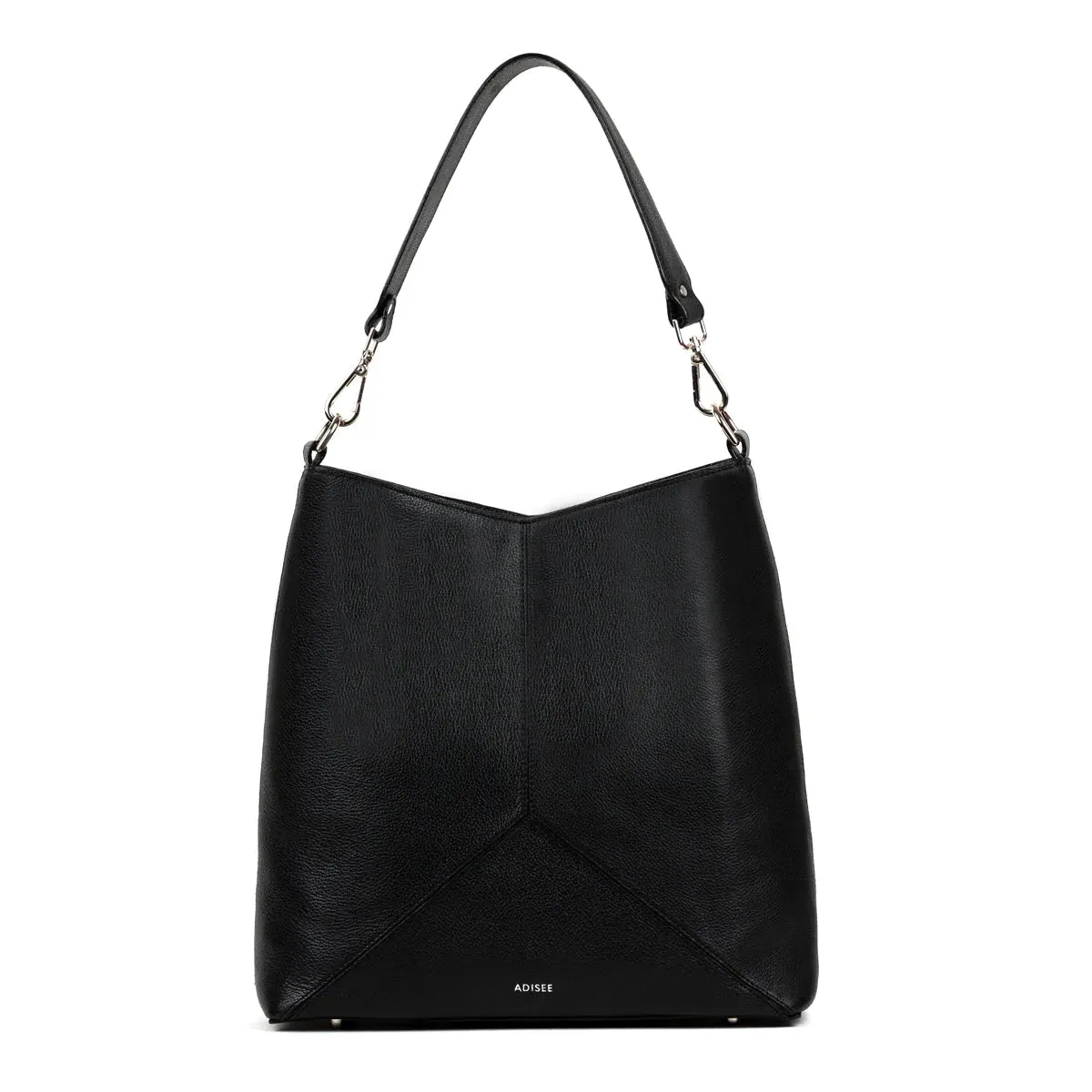 Adisee Black Ella Tote Bag with Pouch (Set of 2)