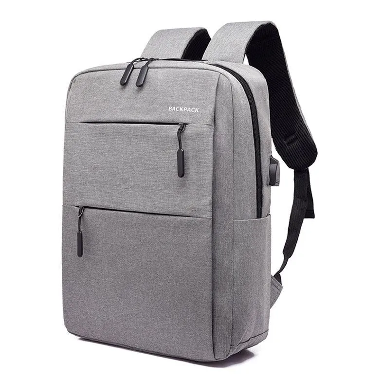 Anti-Theft Quick Response Backpack Bags With Usb Port -Grey