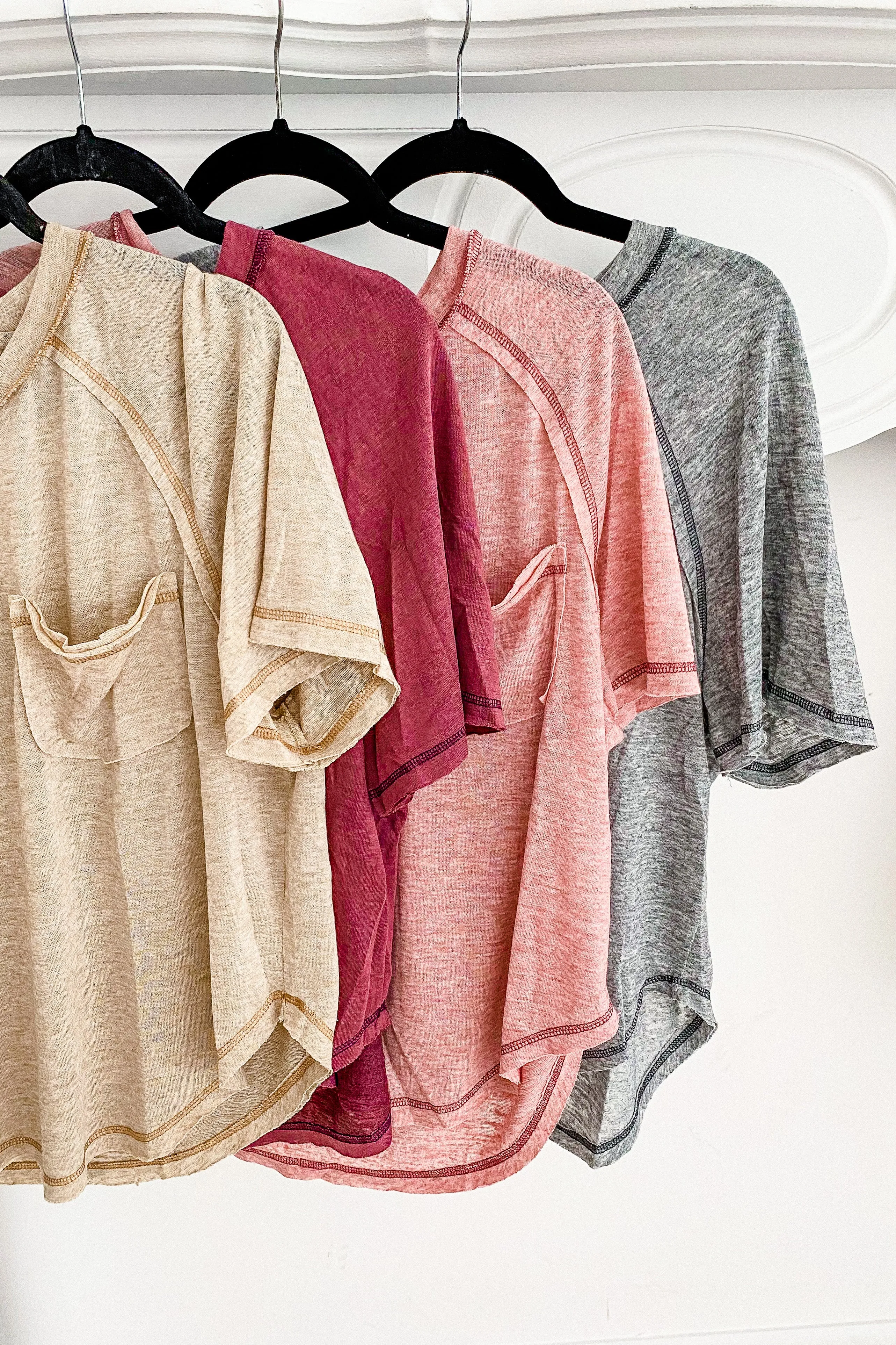 Camryn Berry Burnout Pocket Tee