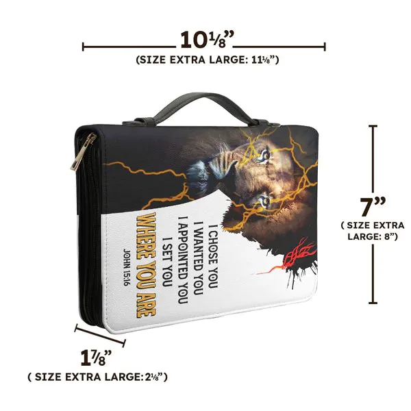 Christianart Bible Cover - I Set You Where You Are John 15 16 Jesus Warrior - Personalized Bible Cover - Bible Cover For Men - CABBBCV11070324.