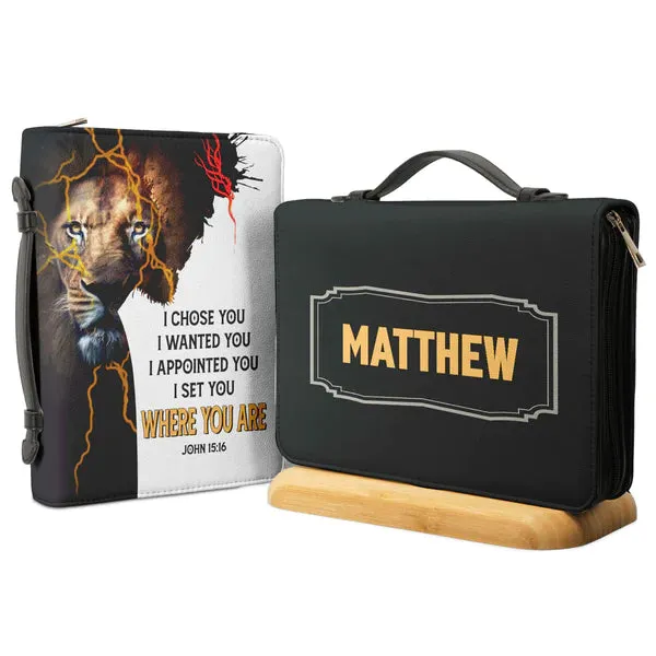 Christianart Bible Cover - I Set You Where You Are John 15 16 Jesus Warrior - Personalized Bible Cover - Bible Cover For Men - CABBBCV11070324.