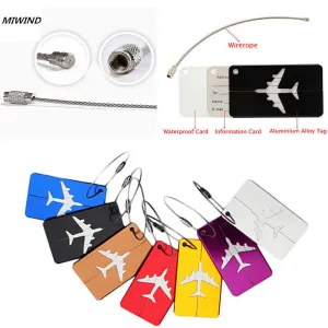 HOT Aluminium Travel Luggage Baggage Suitcase Address Tag Label Holder 7 Colors