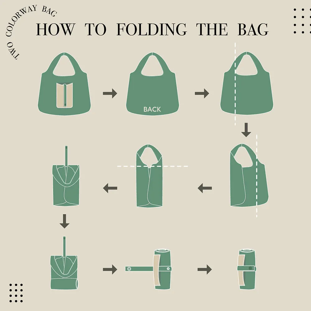 iLLASPARKZ Foldable Two Tone Big Tote Bag