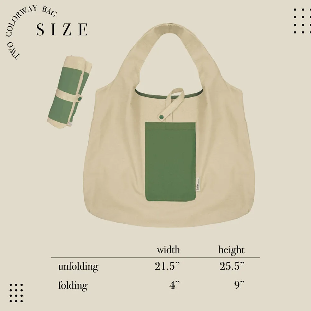iLLASPARKZ Foldable Two Tone Big Tote Bag