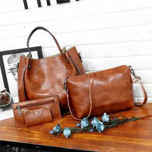 LUISE | 4 Set of Vintage Bags Made From Eco-leather