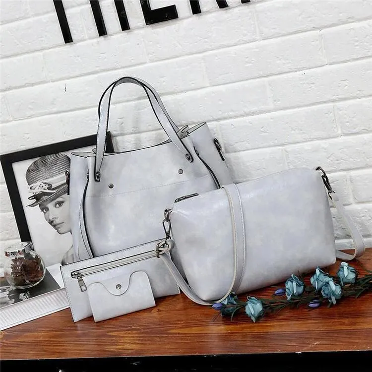 LUISE | 4 Set of Vintage Bags Made From Eco-leather