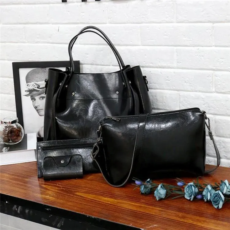 LUISE | 4 Set of Vintage Bags Made From Eco-leather