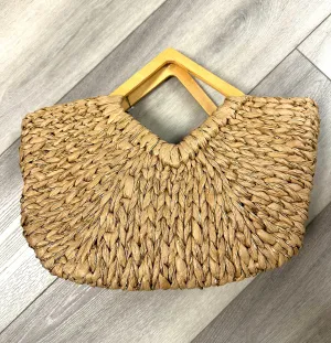 Raffia and Gold Tote