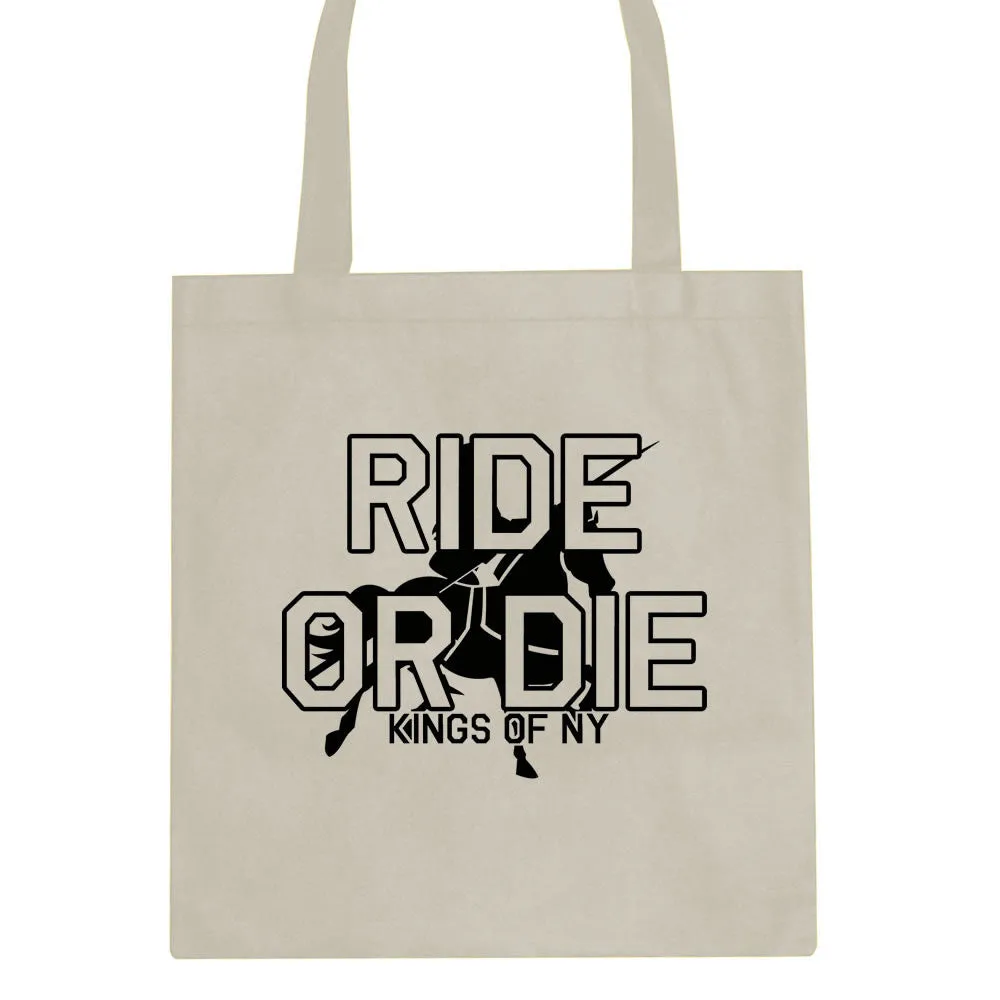 Ride Or Die Horse Riding Tote Bag
