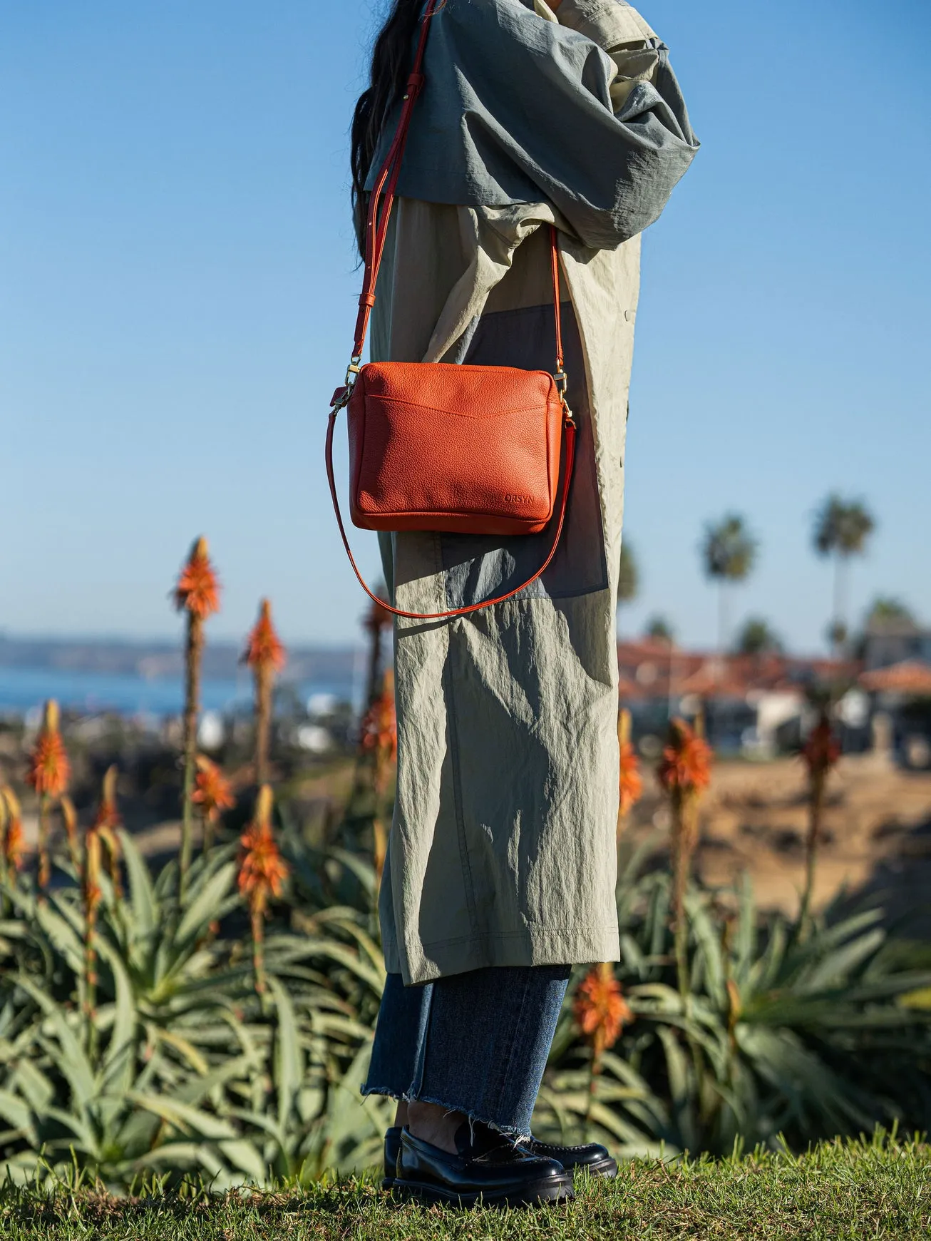 Rome Crossbody Bag in Papaya
