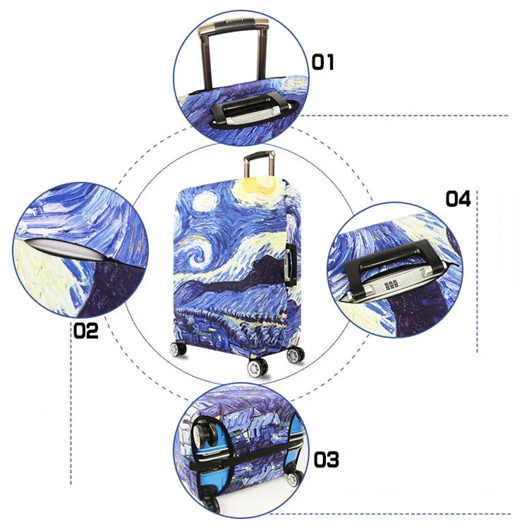 Waterproof Van Gogh Travel Luggage Cover