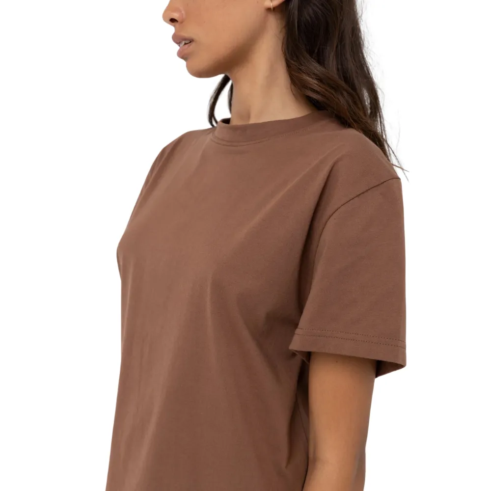 Womens Classic Band T-shirt Chocolate