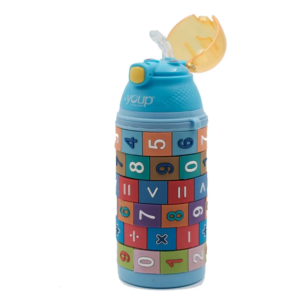 Youp Stainless Steel Insulated Blue Color Kids Sipper Bottle Yp402 - 400 Ml