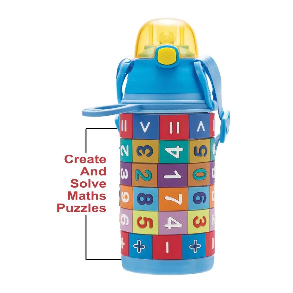 Youp Stainless Steel Insulated Blue Color Kids Sipper Bottle Yp402 - 400 Ml