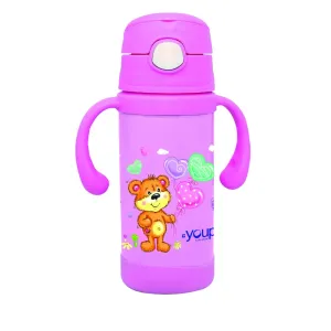Youp Thermosteel Insulated Pink Color Kids Sipper And Feeding Bottle Eudora- 220 Ml